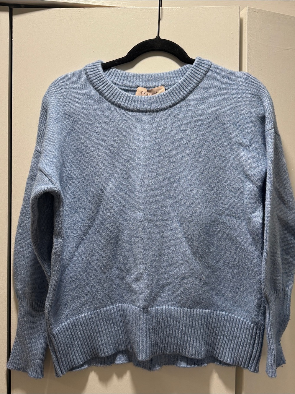 Philosophy Soft Sky Blue Crewneck Sweater